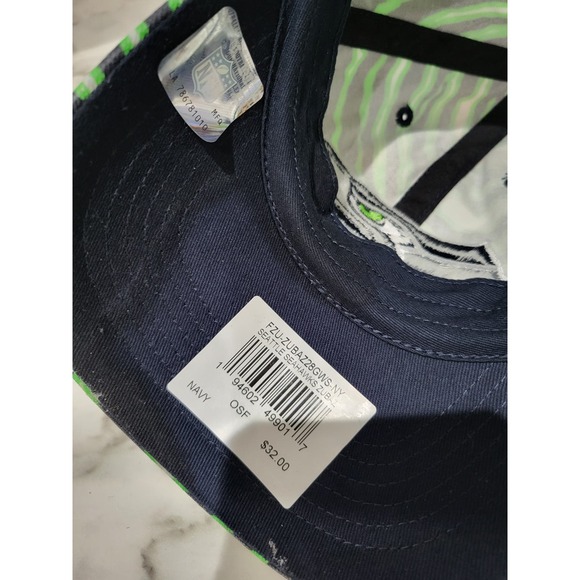 Seattle Seahawks Green/Black zebra hat NWT - Picture 7 of 8